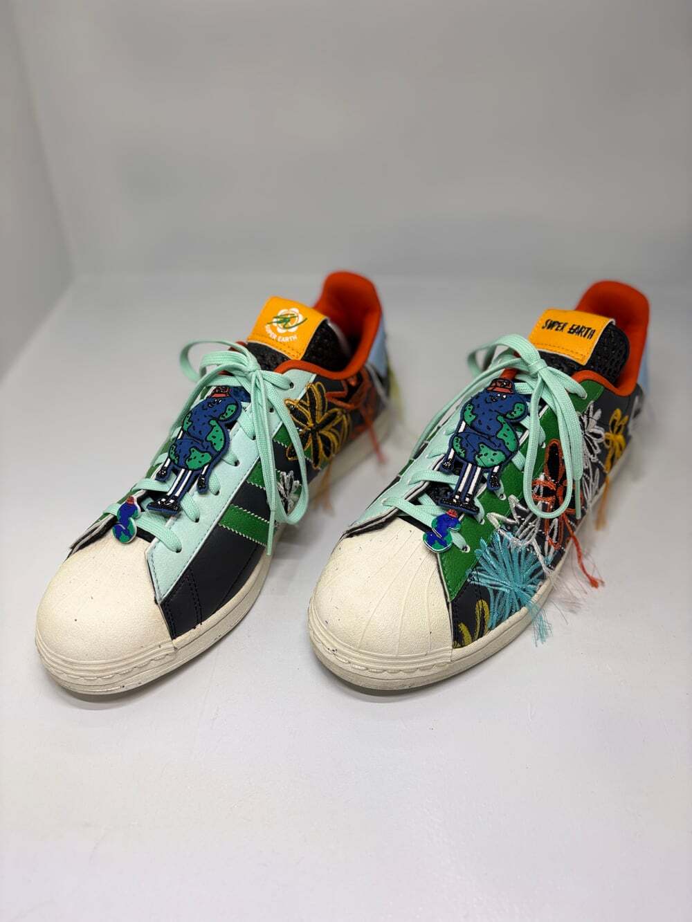 adidas Superstar Super Earth Multicolor Sneakers Mens Size 11
